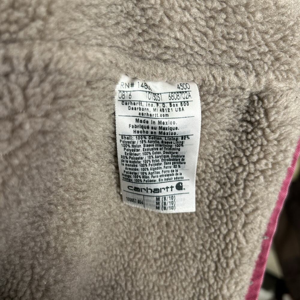 Y2K Carhartt Sherpa-Lined Sandstone Berkley Jacket “Merlot” - Picture 13 of 15